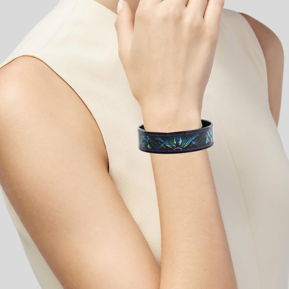 Hermès Brazil Wide Enamel Bangle - Picture 9 of 12